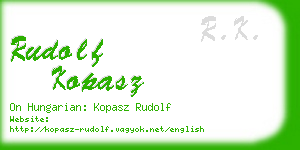 rudolf kopasz business card